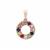 Kaleidoscope Gemstone Pendant in Rose Gold Plated Sterling Silver 0.90ct (F)