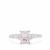 Minas Gerais Kunzite Ring with White Zircon in Sterling Silver 2cts