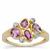 Sakaraha Pink Sapphire Ring with White Zircon in 9K Gold 1.45cts