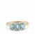 Ratanakiri Blue Zircon Ring in 9K Gold 3cts
