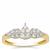 Diamonds Ring in 9K Gold 0.34ct