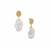 Baroque Freshwater Cultured Pearl Earrings in Gold Tone Sterling Silver (13x22mm)
