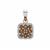 Gouveia Andalusite Pendant with White Zircon in Sterling Silver 1.25cts