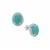 ARMENIAN Turquoise Earrings with Swiss Blue Topaz in Sterling Silver 4.10cts