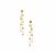Nigerian Mandarin Garnet Earrings with White Zircon in 9K Gold 1.80cts