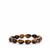 Yellow Tiger's Eye Stretchable Bracelet in Gold Tone Sterling Silver 135.20cts