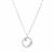 White Zircon Moon & Sun Necklace in Sterling Silver 1.05cts