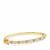 Rainbow Moonstone Bangle with Tanzanite in Gold Plated Sterling Silver 3.70cts 