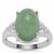 Imperial Serpentine Ring with White Zircon in Sterling Silver 6.94cts