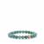 Olmec Jadeite Stretchable Bracelet with White Topaz in Gold Tone Sterling Silver 91.60cts