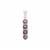 Burmese Spinel Pendant with White Zircon in Sterling Silver 1.67cts