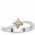 Yellow Diamond Ring in Sterling Silver 0.10ct