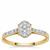 Canadian Diamonds Ring in 9K Two Tone Gold 0.26ct