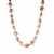 Baroque Papaya Freshwater Cultured Pearl Necklace in Gold Tone Sterling Silver