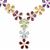 'Fiori Carcanet' Multi-Gemstone Sterling Silver Necklace ATGW 15.75cts