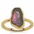 Watermelon Tourmaline  Ring in Gold Plated Sterling Silver 2.70cts