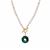 Kaori Freshwater Cultured Pearl Necklace with Malachite in Gold Tone Sterling Silver