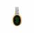 Congo Green Tourmaline Pendant with White Zircon in 9K Gold 1.20cts