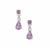 Moroccan Amethyst Earrings with White Zircon in Sterling Silver 1.85cts