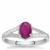 Luc Yen Ruby Ring with White Zircon in Sterling Silver 1.32cts
