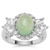 Serpentine Ring with White Topaz in Sterling Silver 4.54cts