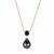 Tahitian Cultured Pearl Necklace with Agate in Gold Tone Sterling Silver