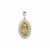 Idar Citrine Pendant with White Zircon in Sterling Silver 3.85cts