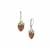 Rajasthan Garnet, Tsavorite Garnet & White Zircon Sterling Silver Strawberry Earrings ATGW 1.35cts