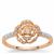 Natural Pink Diamond Ring with White Diamond in 9K Rose Gold 0.34ct