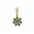Green Diamond Pendant in 9K Gold 0.25ct