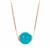 Amazonite Necklace in Gold Tone Sterling Silver 14cts 