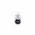 Freshwater Cultured Pearl Pendant with White Topaz in Sterling Silver (7mm)