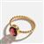 Thalia 2.25cts Garnet Gold Plated Ring 