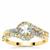 Aquaiba™ Beryl Ring with Diamond in 9K Gold 1.05cts