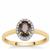 Burmese Purple Spinel Ring with White Zircon in 9K Gold 1.10cts