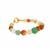 Natural Jinsi Jade Bracelet With White Topaz in Gold Tone Sterling Silver 109.21cts