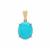 Sleeping Beauty Turquoise Pendant in 9K Gold 4.30cts