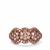 Champagne Diamond Ring  in Rose Gold Tone Sterling Silver 1.5cts