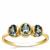 Mahenge Blue Spinel Ring in 9K Gold 1ct