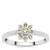 Yellow Diamonds Ring in Sterling Silver 0.08ct