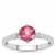 Mystic Pink Topaz Ring in Sterling Silver 1cts