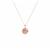 Champagne Diamond Necklace in Rose Gold Tone Sterling Silver 0.4cts