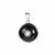 Black Obsidian Pendant with Kaori Cultured Pearl in Sterling Silver