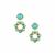 Amazonite Earrings in Gold Tone Sterling Silver 14cts