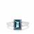 Marambaia Teal Topaz Ring in Sterling Silver 3.02cts