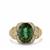 Green Tourmaline Ring with Diamonds in 18K Gold 5.53cts 