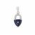 Hope Topaz Pendant with White Zircon in Sterling Silver 3.97cts
