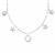 White Zircon Necklace in Sterling Silver 0.40ct