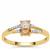 Lehrer TorusRing Montana Sapphire Ring with Diamond in 18K Gold 0.50ct