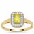 Bang Kacha Sapphire Ring with White Zircon in 9K Gold 1cts
